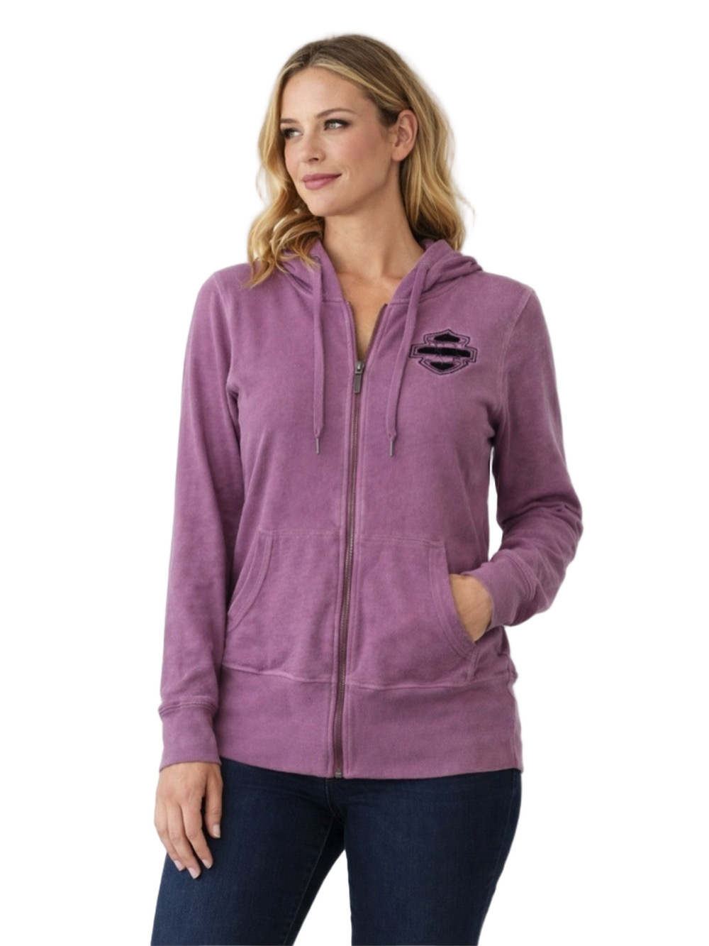 Harley-Davidson Purple Zip-Up Hoodie sweater
